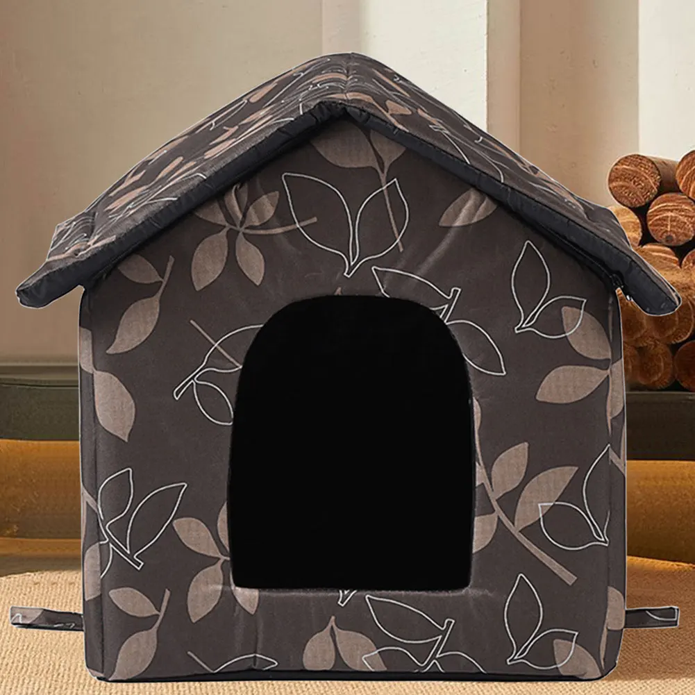 Waterproof Dog House Warm Stray Cats Shelter Kitten Cave Hut for Indoor and Outdoor Use