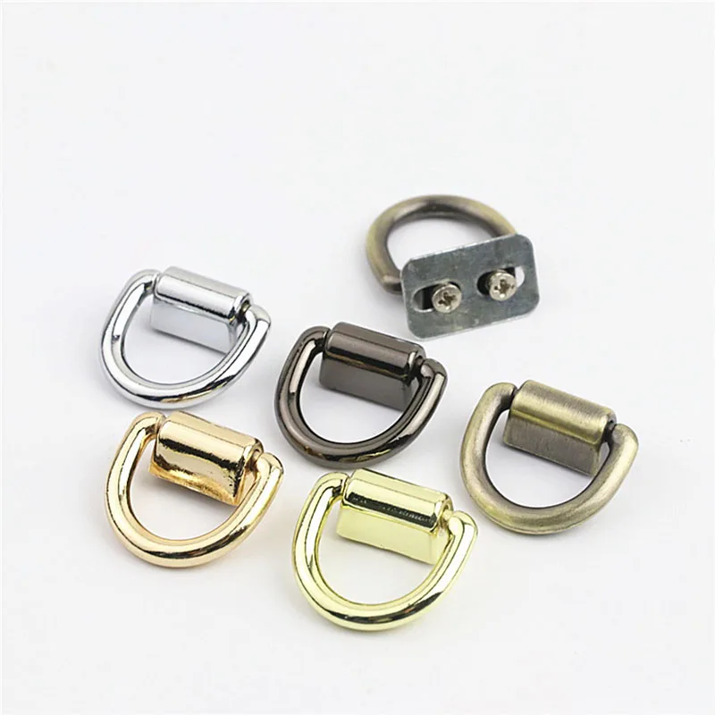 50pcs 15/16/19mm Metal O D Ring Screw Buckle Bag Strap Side Clip Hanger Bags Shoulder Chain Link Buckle DIY Hardware Accessories