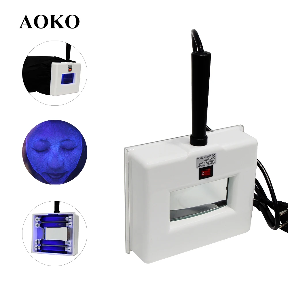 AOKO UV Analyzer Wood Lamp Skin Analysis Facial Testing Diagnostic Examination Magnifying Device For Face And Body Testing Lamp