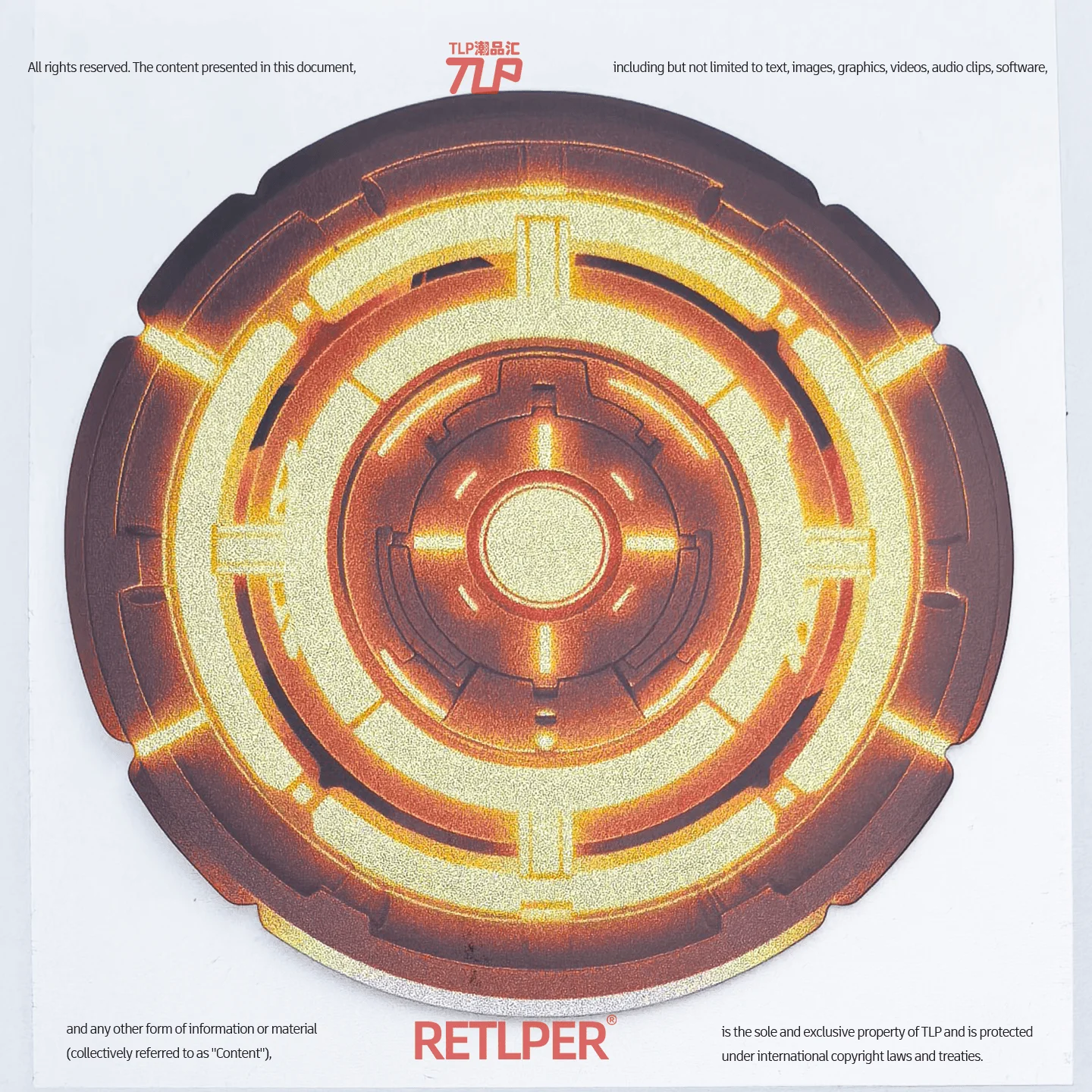 Retlper Reflective Car Stickers Original Energy Ring with Unknown Functions Stereo Technology-Inspired Flat Stickers