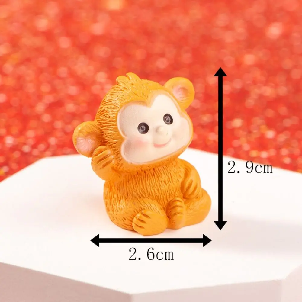 Cute Mini Twelve Zodiac Figurines Resin Crafts Handmade Zodiac Figurines Miniature Cartoon DIY Micro Landscape Decoration
