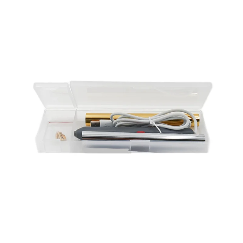Usb Plug In Hot Heated Foil Pens Set Heat Foil Pen Gold Foil Hot Stamping Pen With Tip Hot Foil Roll Drawing Pen-ABHG