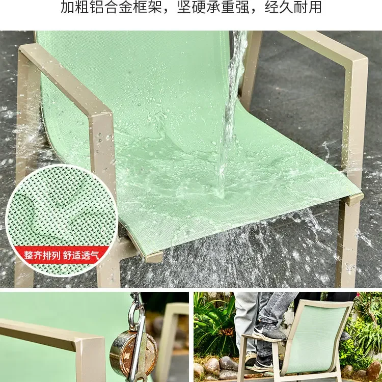 DSA outdoor courtyard plastic wood and chairs anti-corrosive wood alloy villa outdoor garden open-air and sun protection