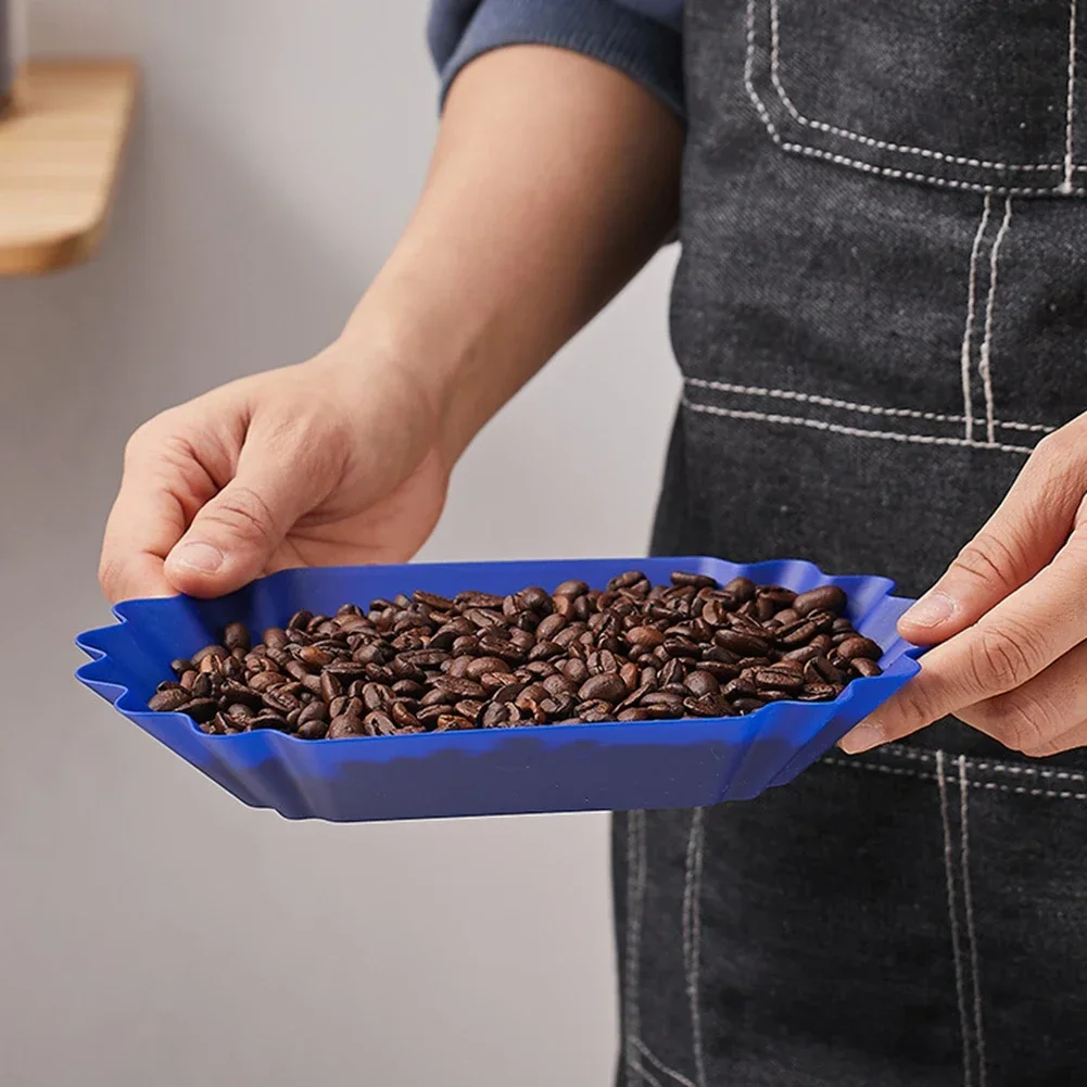 

Coffee Beans Dish Coffee Beans Plate For Coffee Beans Display Dish Display Plate Picking Tray Blue Cold-resistant Plastic White
