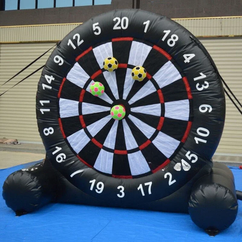 Interesting football shooting game commercial rental inflatable soccer dart board