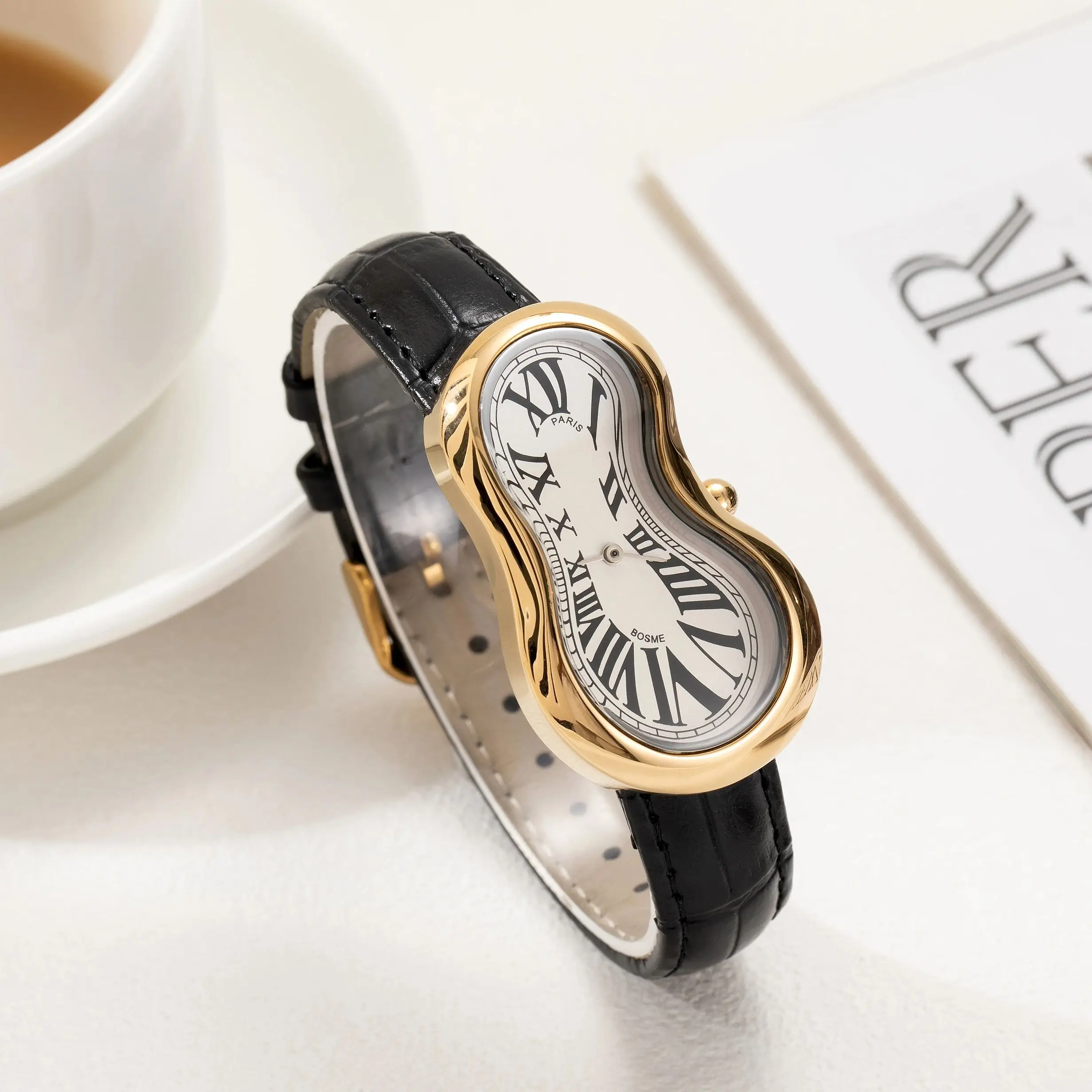 جديد y2k الموضة الإبداعية الرجال النساء لينة ذوبان ساعة فاخرة الشارع الشهير غير النظامية شكل الهاتفي تصميم فريد ساعة كوارتز Reloj