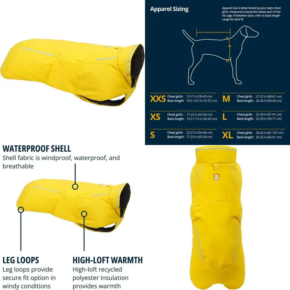 

Утепленная водонепроницаемая куртка для собак с креплением для поводка и шлейки, дышащая, с петлями для лап, ветрозащитная, с расширенным покрытием, со светоотражающими элементами, размер M