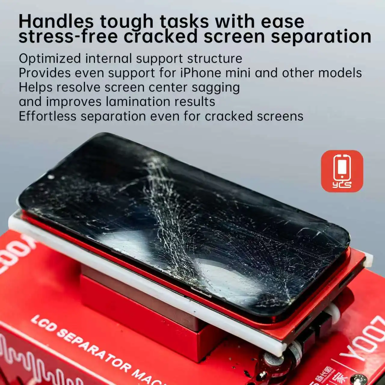 YCS Visual Screen Separation Mold for LCD Display Repair Compatible with 99% Flat And Curved Screen Phones Repair Fixture