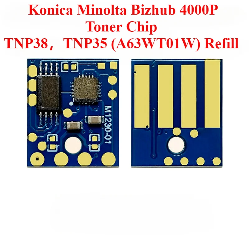 1x Toner Chip for Konica Minolta Bizhub 4000P,TNP38，TNP35 (A63WT01W) Refill