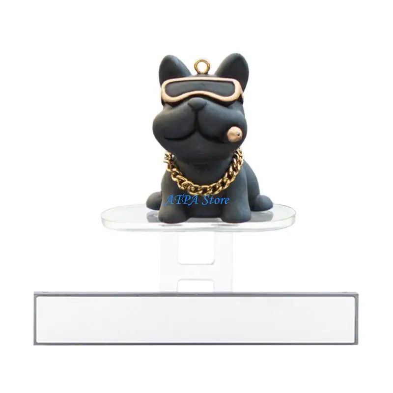 

U13C Car Ornament Sliding Skateboard Dog Decor Car Interior Decoration Dashboard Decor Cartoon Dog Ornament Car Accessory