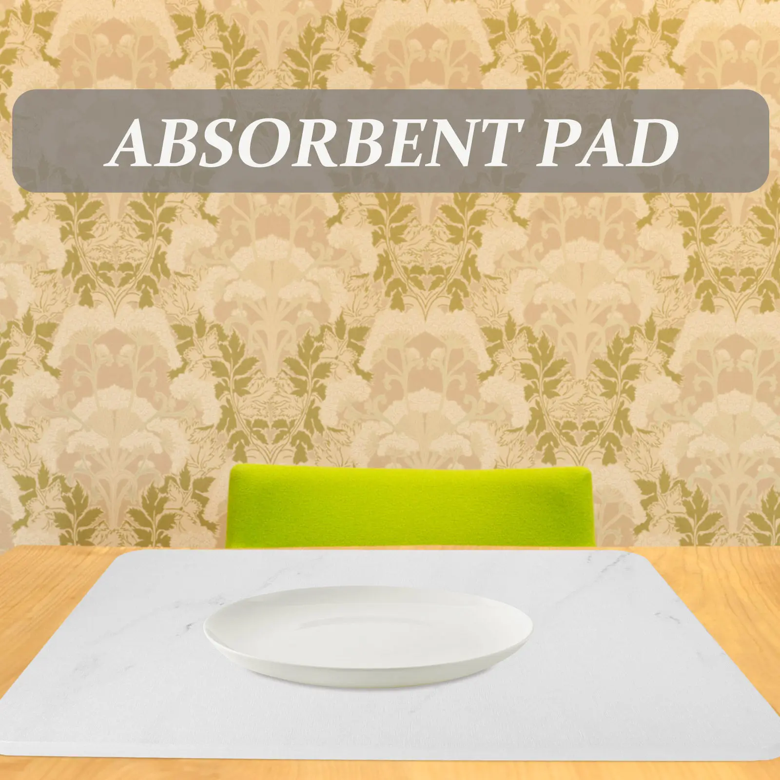 Diatomite Dish Drying Mat Kitchen Counter Fast Water Absorbing Anti-Skid Plate Drying Pad for Kitchen Bathroom