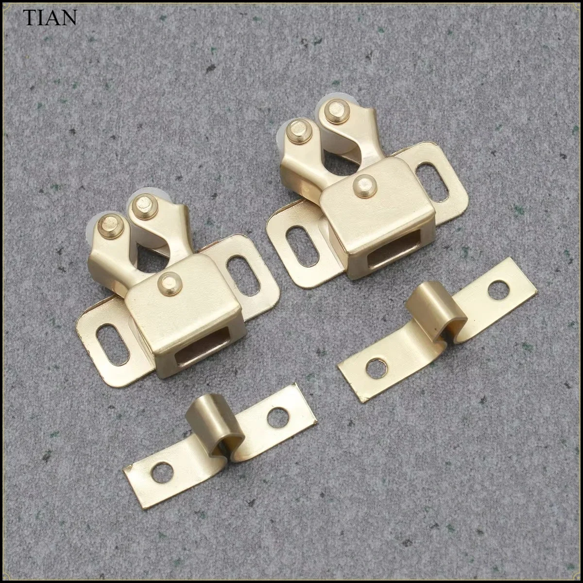 10Pcs Door Buckle Furniture Cabinet Touch Latch Push to Open Close Wardrobe Filing Cabinet Spring Lock Adjustable Non Magnetic