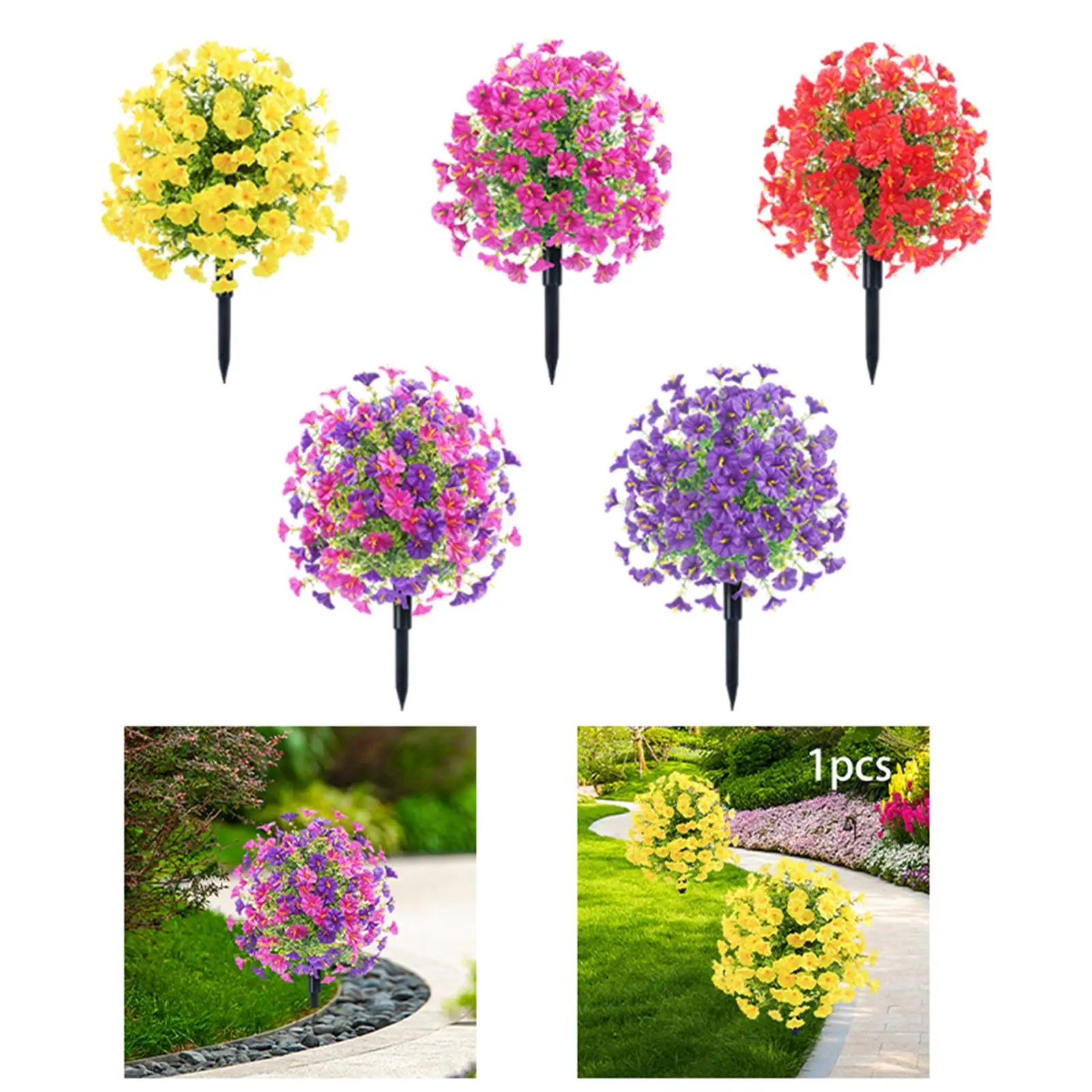 

Garden Artificial Flower Stake Lawn Decoration, Premium Reusable, Easy to