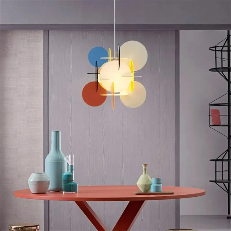 Creative Acrylic Chandelier Scandi Acrylic Colourful Block Lamp for Living Room Bedroom Baby Room Kids Room Mood Light