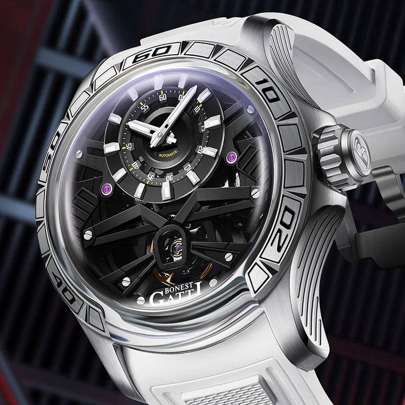 

Мужские автоматические механические часы BONEST GATTI, немецкое производство, издание 2026 года | Часы Seiko с люминесцентным циферблатом и сапфировым стеклом