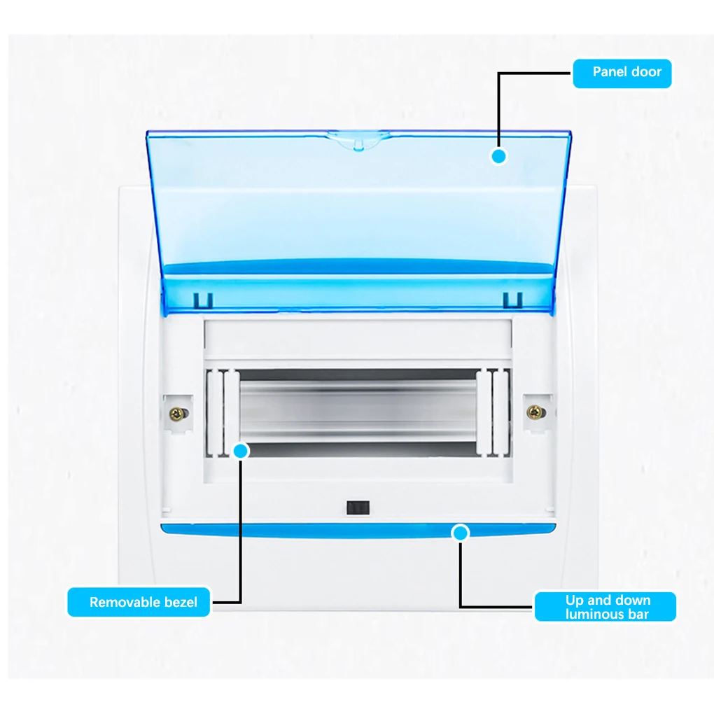 Distribution Box Luminous Light Strip Durable Sturdy Simple Protection Box Steel Plate Detachable Home Accessory