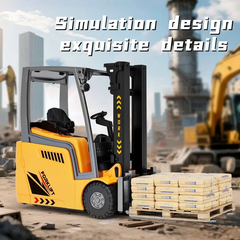 Nieuwe 1/16 2.4G Zeskanaals simulatie afstandsbediening vorkheftruck multifunctioneel technisch voertuig laden transportvoertuig speelgoed