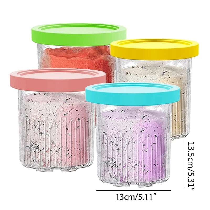 ถ้วยไอศกรีม Pints ​​สำหรับ NC500 NC501 Ninja- Creami Series Ice Cream Maker Dropshipping