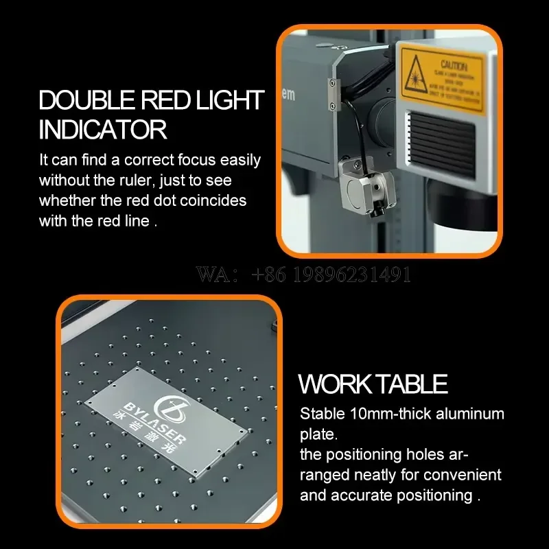 Wmwmnu for Bingyan 100W Air Cooling Fiber Marking Mini Cutter for Stainless Steel Carbon Steel Copper Aluminum