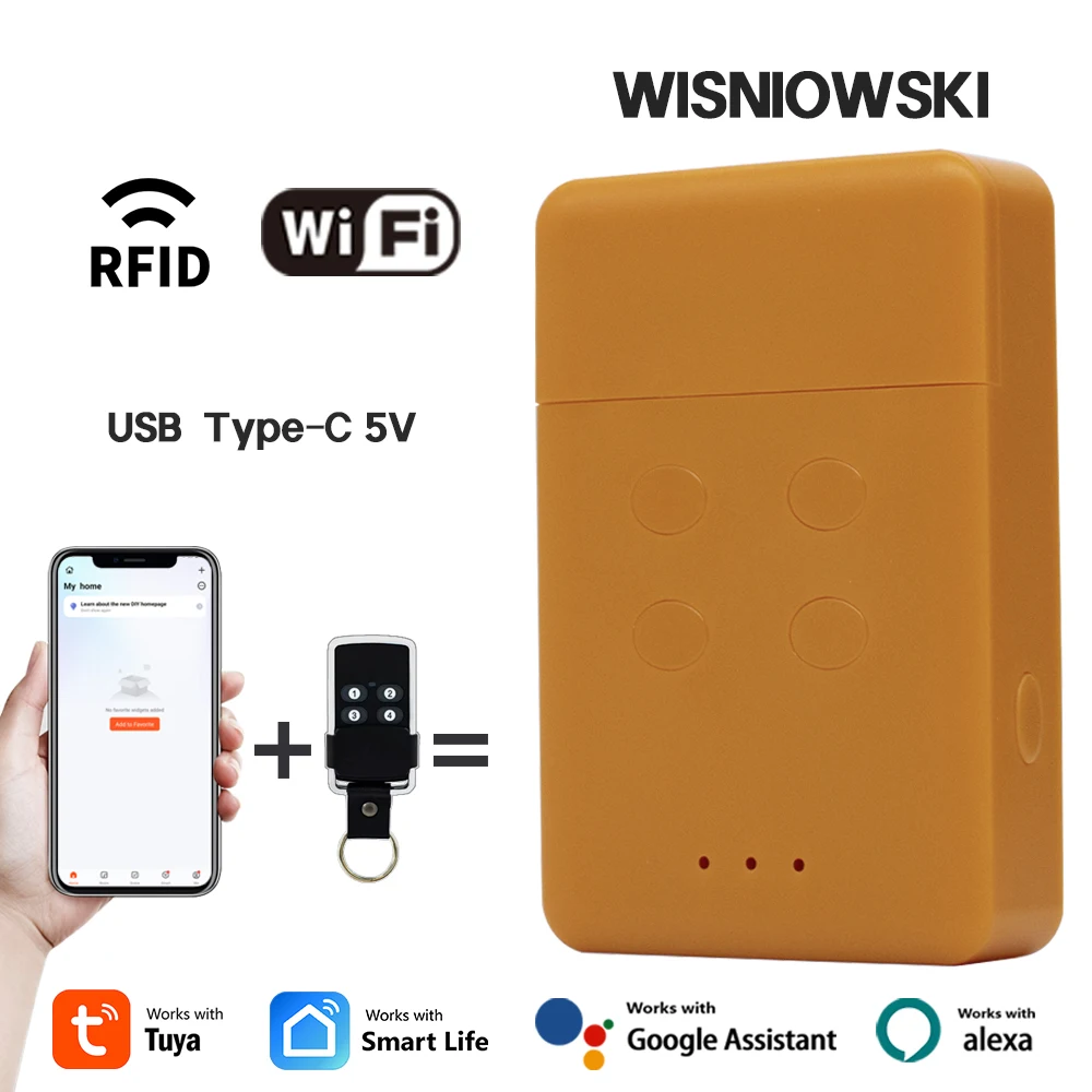 

Wisniowski Mido 600 Tuya WiFi Garage Door Gate Opener Remote Control Replacement WISNIOWSKI Share Function Alexa Google Home