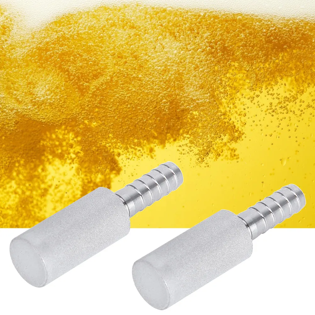 0.5μm Diffusion Stone Stainless Steel Aeration Stone with 1/4 Inch Outer Diameter Barb Brewing Accessories Diffusion Stone