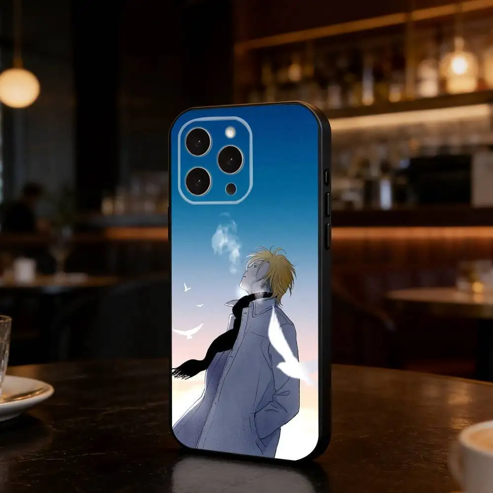 A-Anime BANANA FISH Ash Lynx Phone Case For iPhone 17,16,15,14,13,12,11 Plus,Pro,Max,Mini Silicone black Soft Cover view 5