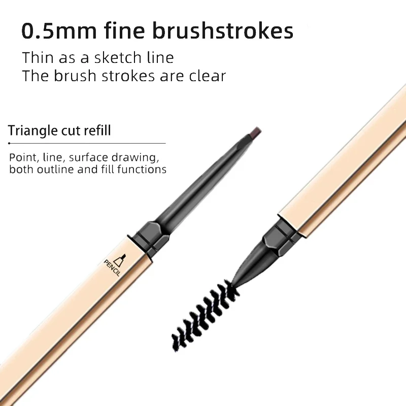 1/2/5pcs Doppia Testa Matita Per Sopracciglia di Lunga Durata Impermeabile 5 Colori Eye Brow Pen Tinta Mascara Migliora Cosmetici Bellezza Donne