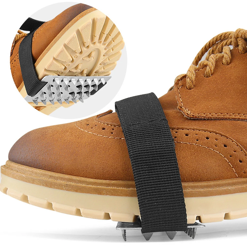 

26 Teeth Anti slip Ice Cleats Black Stainless Steel Snow Grips for Shoes Non slip Outdoor Climbing Accessories Fit Boots