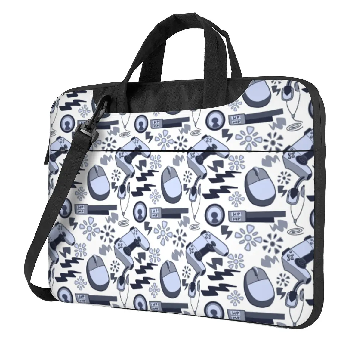 

Сине-серая сумка через плечо для ноутбука с принтом видеогеймеров, сумка для компьютера, устойчивая защитная сумка для ноутбука для Macbook Pro