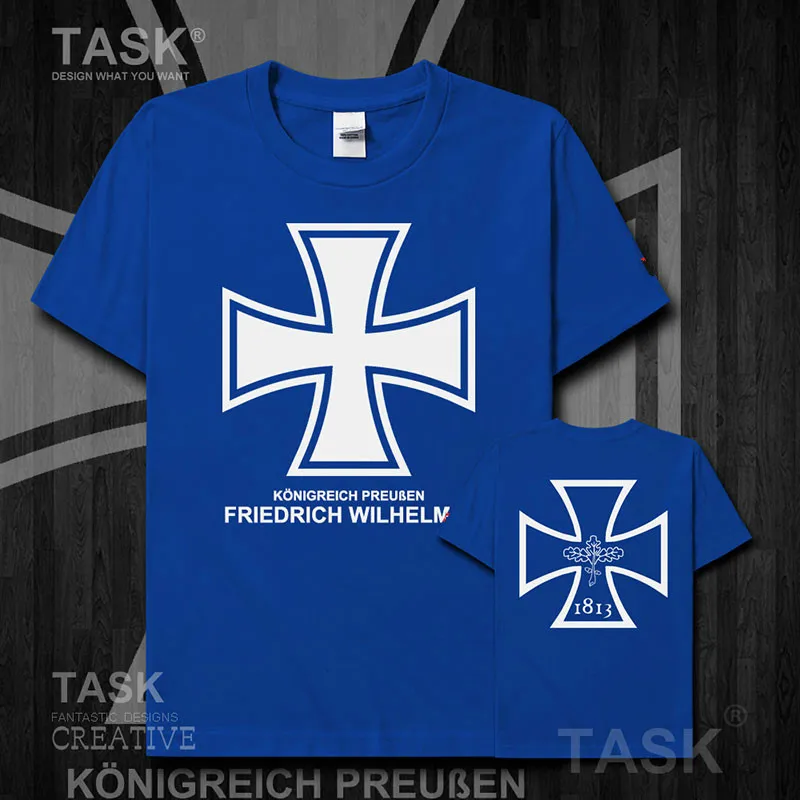 Kingdom of Prussia ,German Empire Iron Cross Printed T-Shirt Summer Cotton Short Sleeve O-Neck Unisex T Shirt New S-3XL