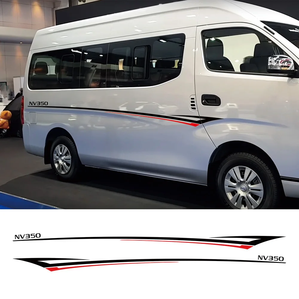 

Car Door Stickers For Nissan NV350 Caravan Urvan Escapade Accessories Tuning Auto Both Side Waist Stripes Vinyl Decals
