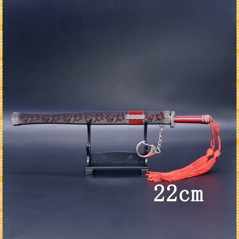 22 سنتيمتر/8.66in الحرف اليدوية المعدنية الأسلحة الصغيرة القديمة ليو باي مزدوجة شفرات السيف غمد الحلي مجموعات شاشات سطح المكتب