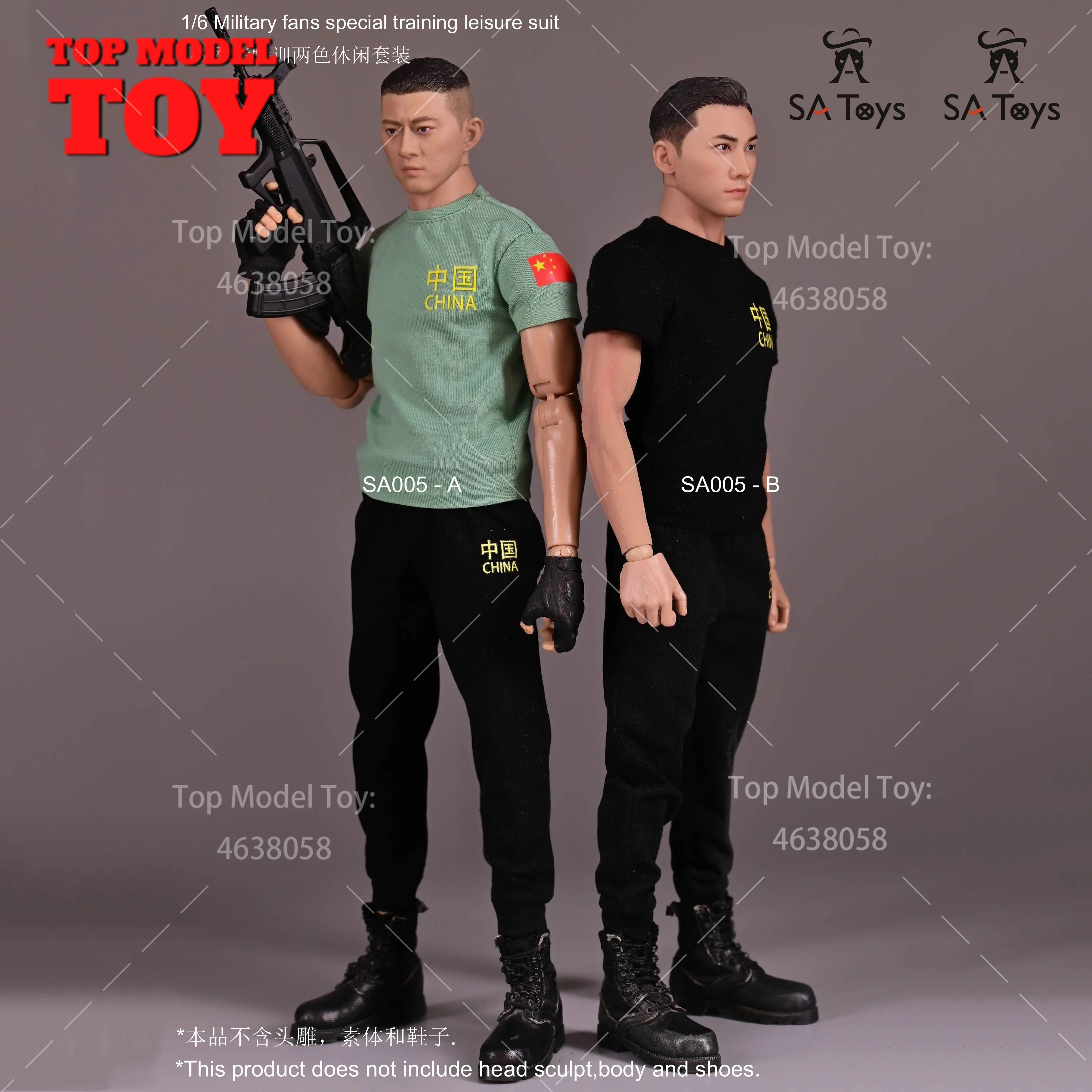 SA Toys SA005 1/6 Military Special Training Leisure Suit T-shirt Pants Clothes Model Fit 12'' Male Soldier Action Figure Body