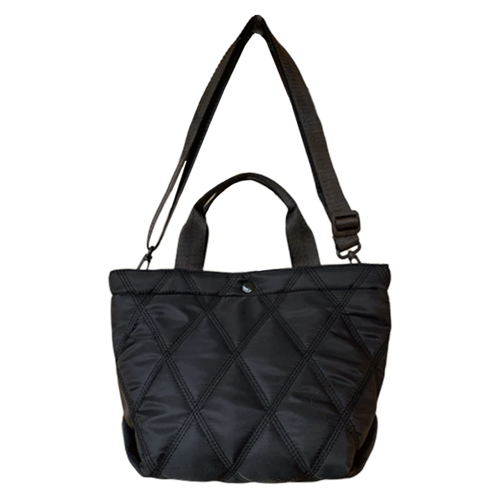 Bolso Hobo con entramado de diamantes para mujer, bandolera acolchada de gran capacidad, suave, Simple, Satchel, correa ajustable, un solo hombro