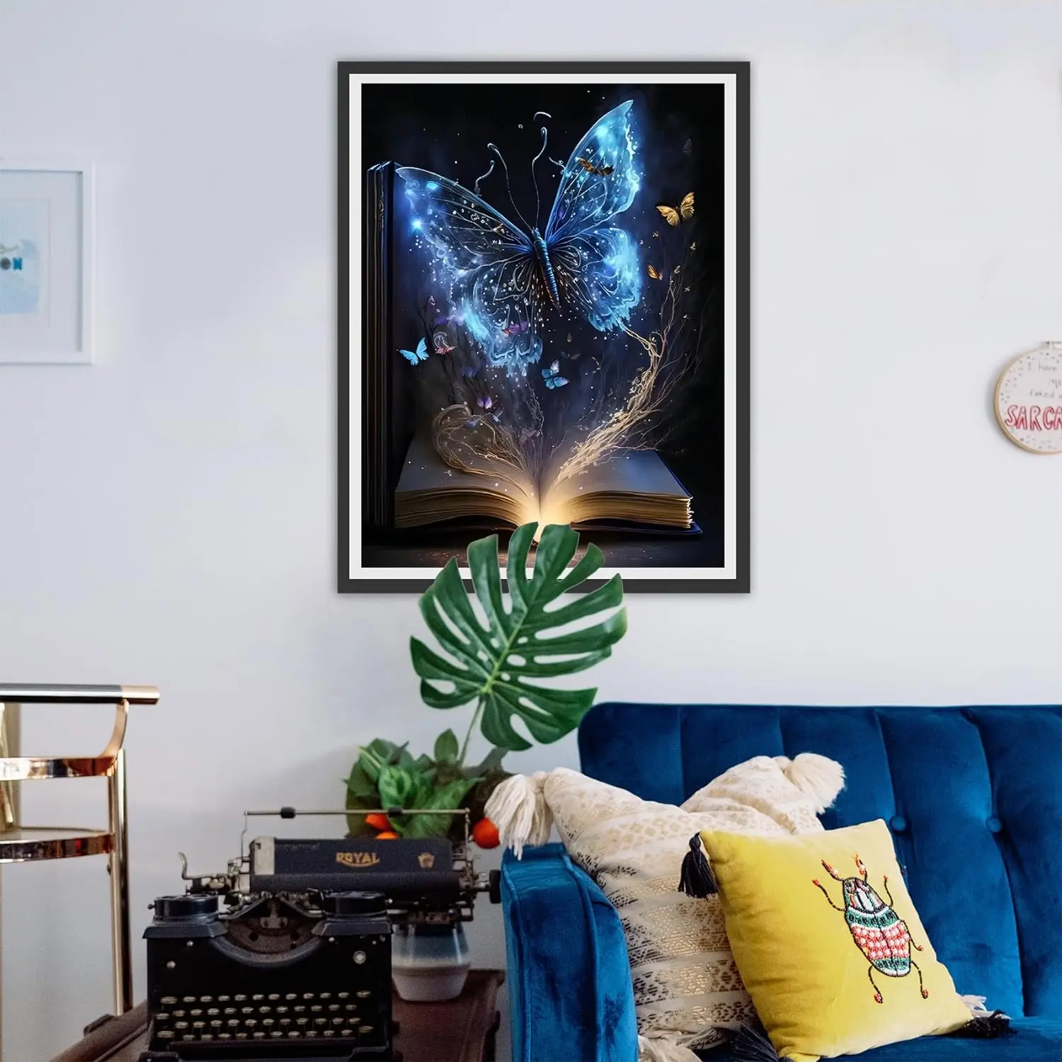 Adult Beginner Book Butterfly Diamond Painting Set Circular Diamond Art Gift Home Bedroom Wall Decoration