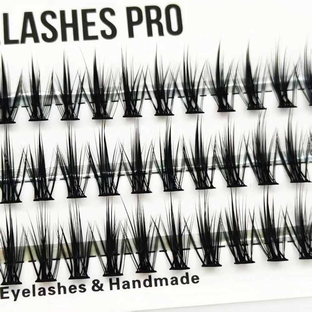 New 8-14mm Length False Eyelashes DIY Black Eyelash Extension Soft Ribbon Strip Hand Made Faux Cils for Beginners