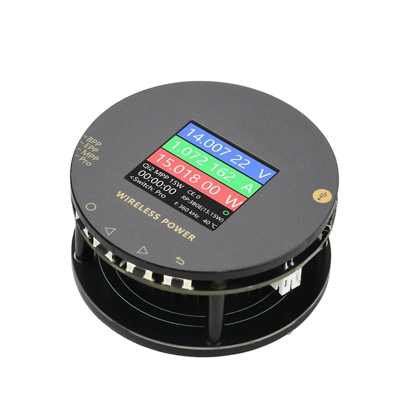 LCD Color Screen Display Magnetic Wireless Charging Tester 25W Multi-functional Voltage Current and Power Meter Tester