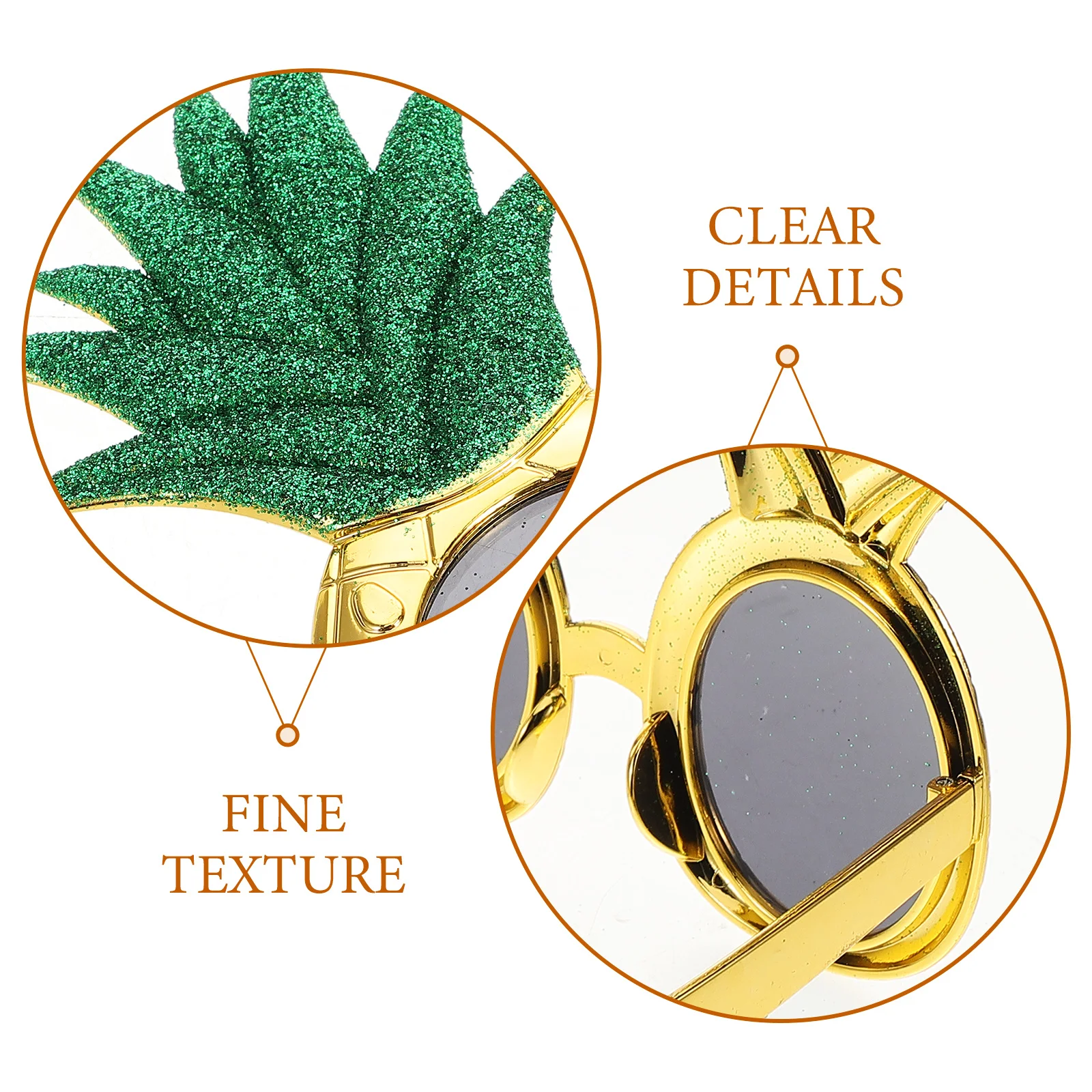 قطعتان من النظارات الشمسية الفاكهة بتصميم أناناس فريد من نوعه، نظارات حفلات مريحة وخفيفة الوزن لمهرجانات أعياد الميلاد وحمام السباحة على الشاطئ #2