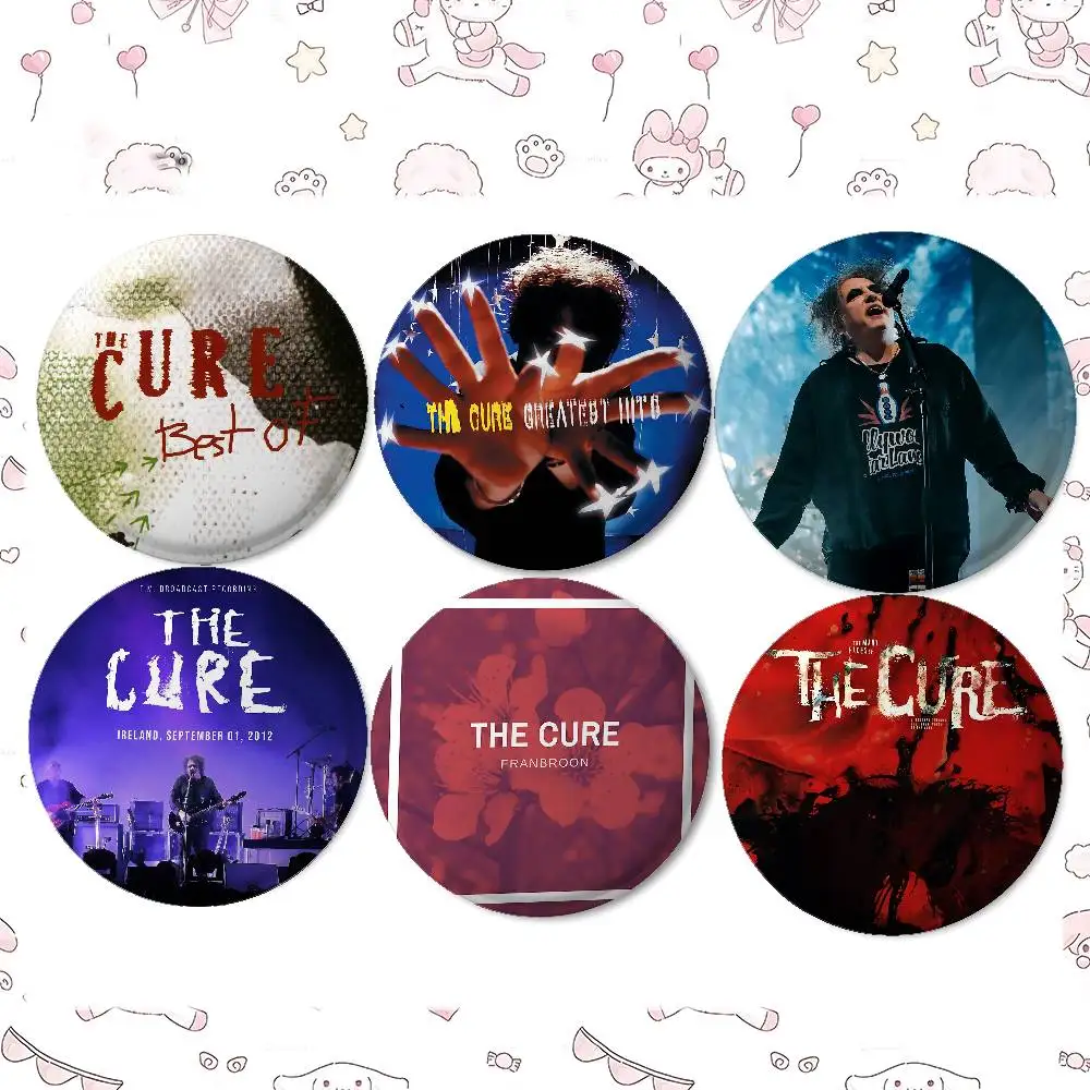 Band THE C-CURE Badges Peripheral Lapel Pins Tinplate Round Brooch For Shoulder Bag Accessories Souvenir Gifts