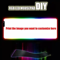 DIY Custom Personalized Mouse Pad LED Illumination Large Gaming Mousepad RGB Lighting Laptop Desk Mat Rubber Gamer Pad Carpet