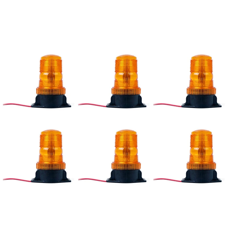 

6X Forklift 30 Led Beacon Light Strobe Lamp Hazard Emergency Flashing Warning Amber