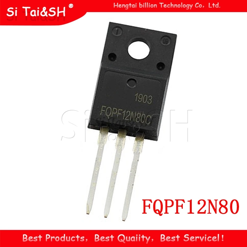 10 قطعة FQPF12N80 FQPF12N80C 12N80 غلاف مقاوم للماء