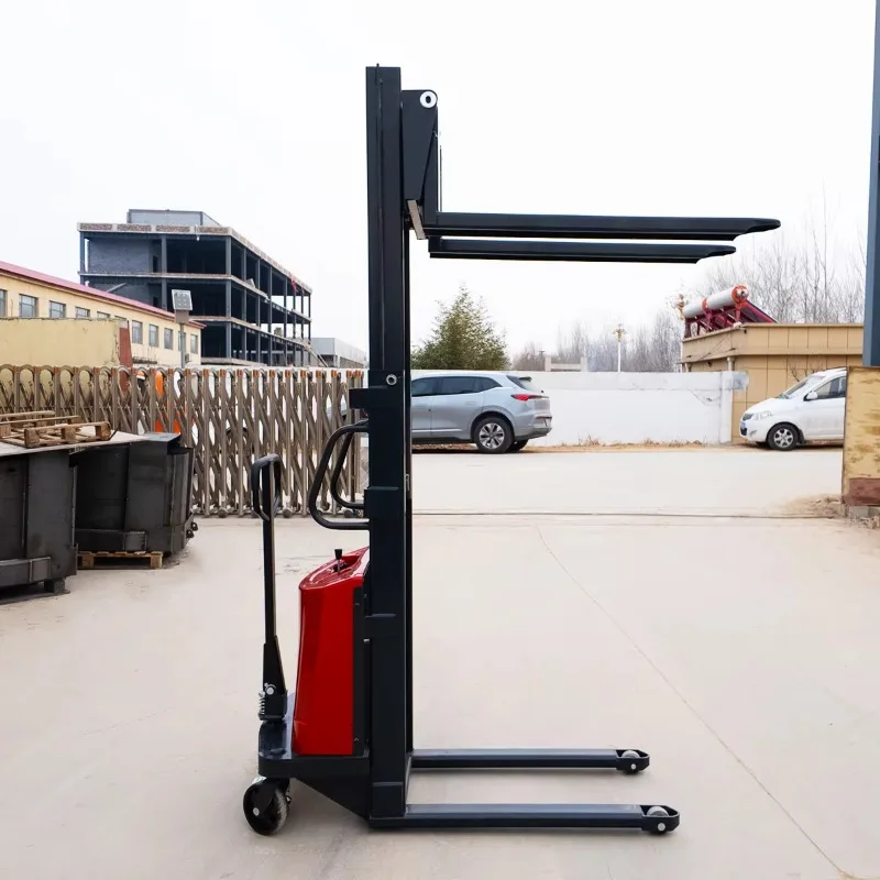 Customized High Efficiency 1500kg 1.5t 2 Tons Electric Pallet Stacker High Load Capacity Stacker Electric Self Forklift Mounted