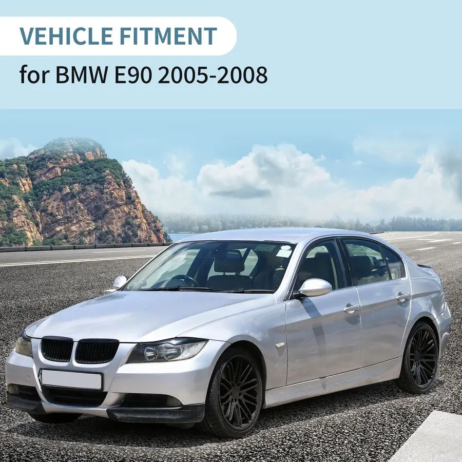 Par exterior espelho retrovisor habitação porta asa espelho capa padrão de fibra carbono para bmw série 3 e90 e91 325i 328i 330i se