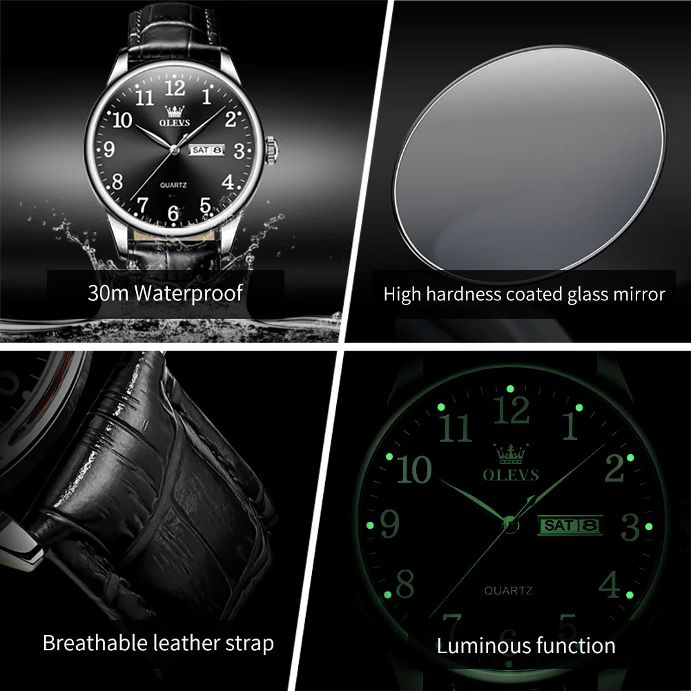 OLEVS New Fashion Watch For Men Top Brand Luxury Sport Waterproof Simple Ultra-Thin Watches Male Quartz Clock Relogio Masculino