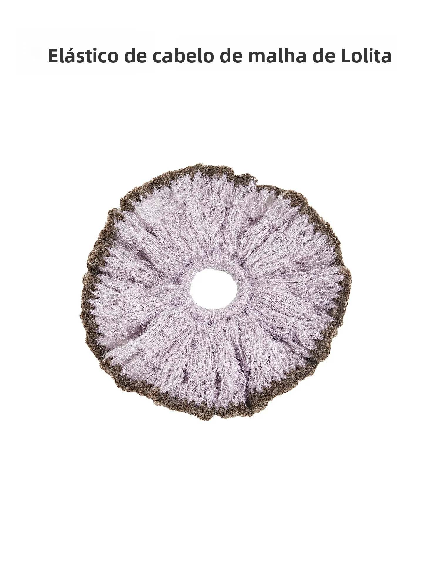 ランロニットプラッシュヘアタイ-レディースファッションスタイリッシュ新作2026ヘアアクセサリー-お団子ヘアバンド-丸型伸縮ヘアバンド