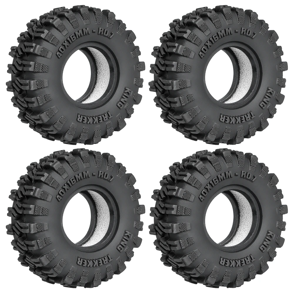 1/30 Rc Crawler Tires 40mm 0.7in Soft Rubber All Terrain Tyres For 1/30 Rock Mud Car Axial Scx30 Ascent-32 Tires Upgrade Parts