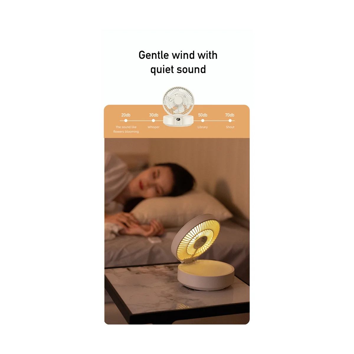 مروحة مصباح سطح المكتب قابلة للطي وقابلة للسحب ومروحة صغيرة محمولة شحن USB للمنزل منخفضة الضوضاء معلقة على الحائط مروحة كهربائية-B-HIM