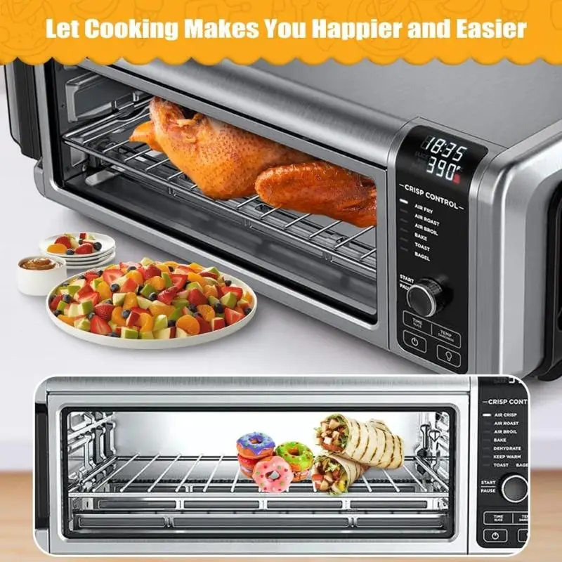   Stainless Steel Air Fryers Accessory Baking Tray Basket Easy to Clean Corrosion Resistant Dishwasher Safe for Cooking