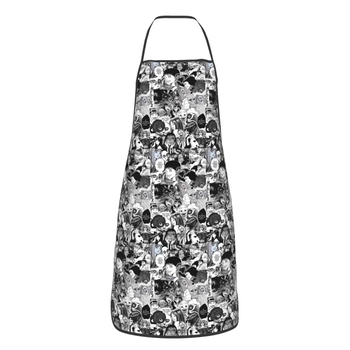 Tomie Junji Ito Horror Anime Comic Pattern Apron Chef Cooking Tablier Waterproof Bib Kitchen Cleaning Pinafore for Women Men